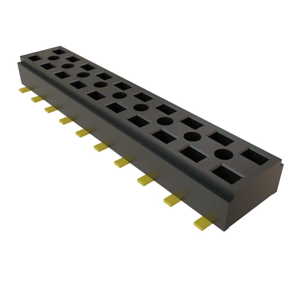 Samtec-CLT-110-02-G-D-BE Piastre connettori e prese PCB Conn Socket Strip SKT 20 POS 2mm Solder ST Bottom Entry SMD TIGER CLAW™ Tube