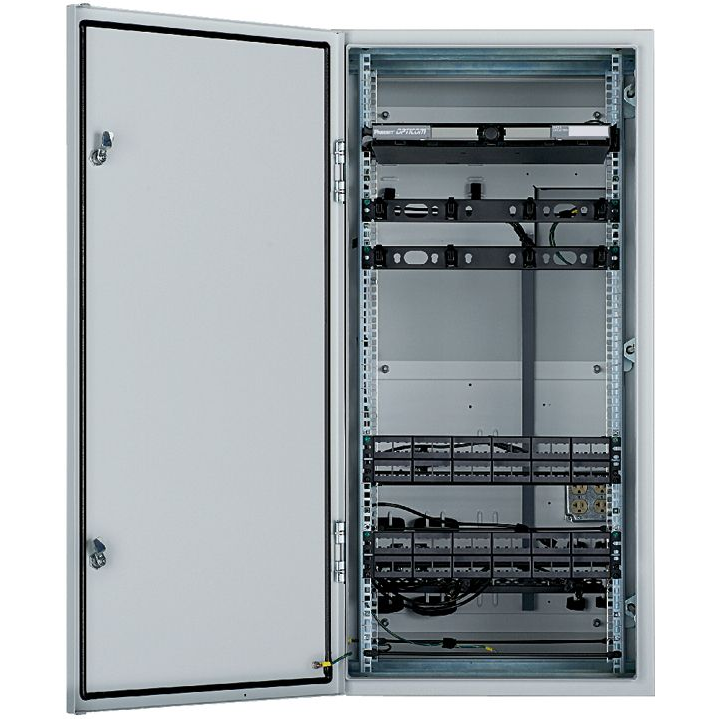Panduit-ZDF48-RA Boîtes, boîtiers et supports Light Gray Steel Wall Mount Pre-Configured Industrial Distribution Frame