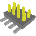 Conn Unshrouded Header HDR 8 POS 1.27mm Solder ST Top Entry SMD TIGER CLAW™ T/R