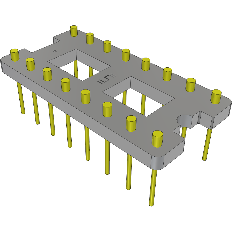 Samtec-APO-316-T-J Prise de raccordement Conn DIP Adapter HDR 16 POS 2.54mm ST Thru-Hole Tube