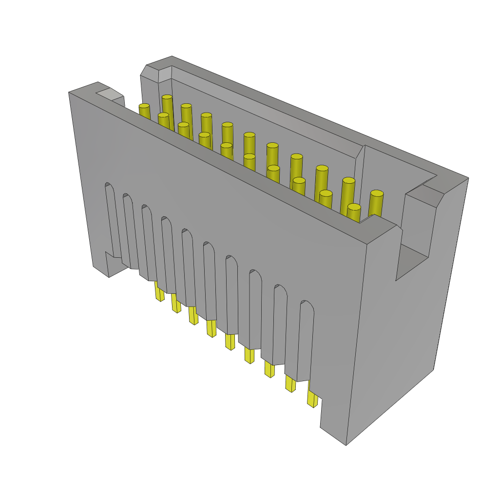 Samtec-TFC-110-21-L-D Piastre connettori e prese PCB Conn Shrouded Header HDR 20 POS 1.27mm Solder ST Thru-Hole Tube