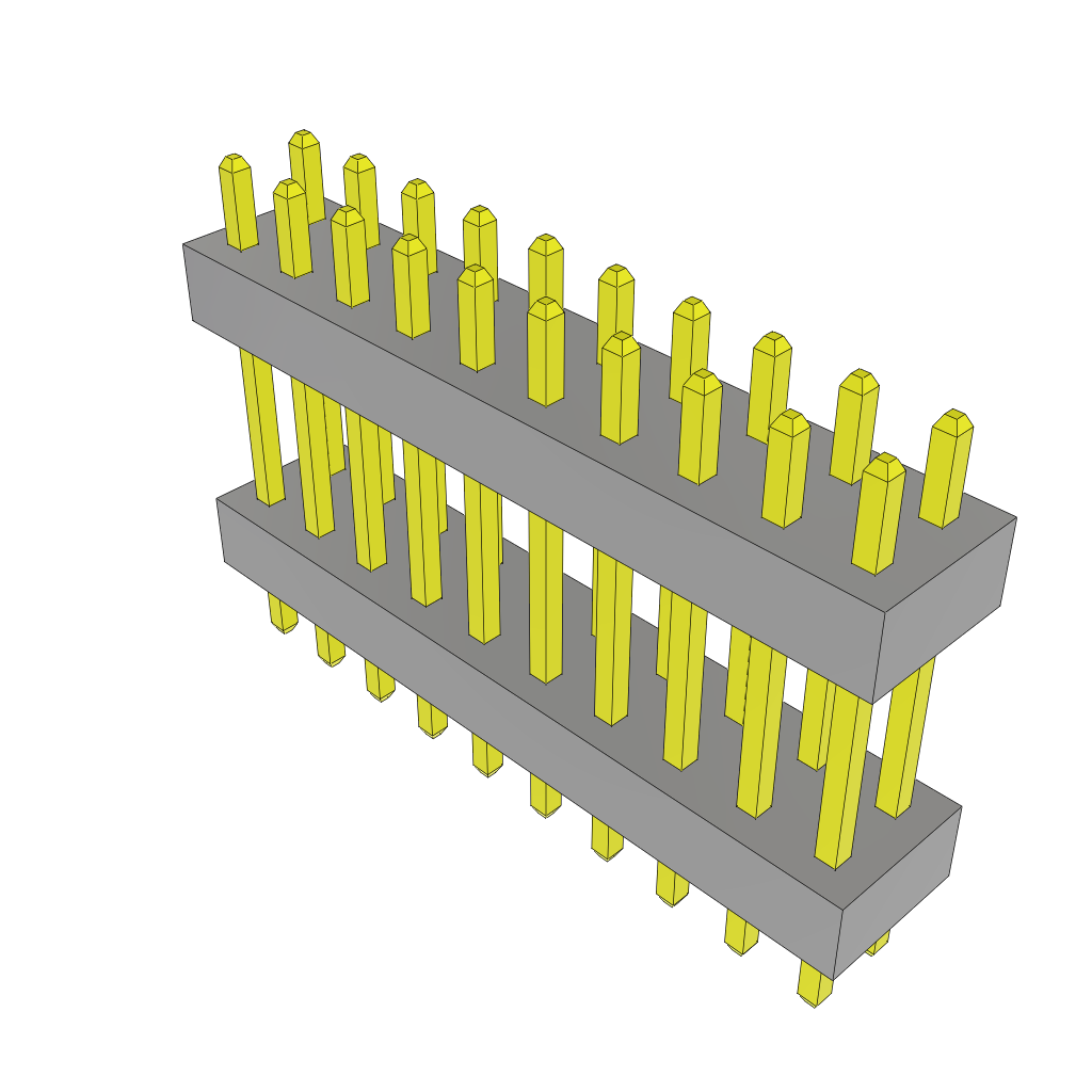 Samtec-TW-10-03-G-D-360-090 连接器插头及 PCB 插座 Conn Board Stacker HDR 20 POS 2mm Solder ST Top Entry Thru-Hole Bulk