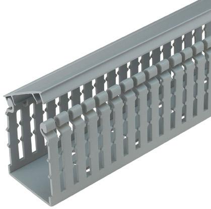Panduit-HN4X4LG6 配线槽 Wiring Ducts Slotted Rectangular Polyvinyl Chloride Light Gray