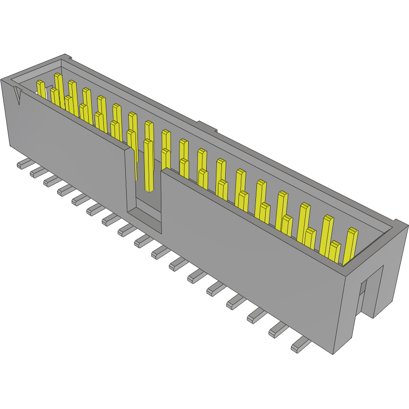 Samtec-HTSS-117-01-S-DV Steckverbinderleisten und Leiterplattenbuchsen Conn Shrouded Header (4 Sides) HDR 34 POS 2.54mm Solder ST Top Entry SMD Tube