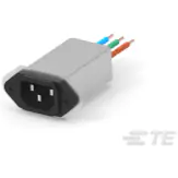 TE Connectivity-4-1609157-5 电源接入模块 Power Entry Module EMI 50Hz/60Hz 1A 250VAC Wire Lead Panel Mount