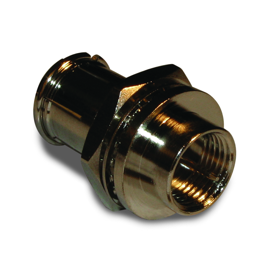 Amphenol RF-222206 射频连接器 Conn Type F Adapter 0Hz to 2GHz 75Ohm ST Panel Mount PL/PL Nickel