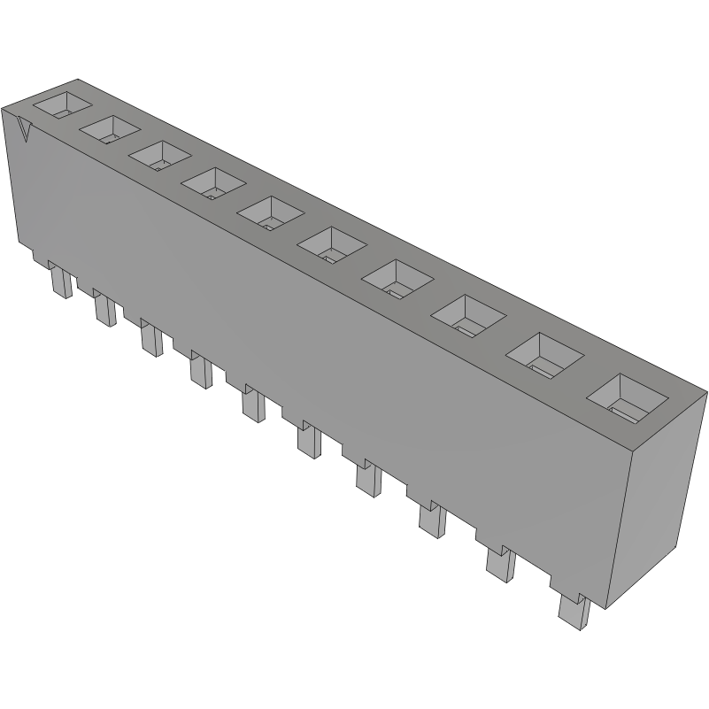 Samtec-FHP-10-01-T-S Steckverbinderleisten und Leiterplattenbuchsen Conn Socket Strip SKT 10 POS 3.96mm Solder ST Top Entry Thru-Hole Tube