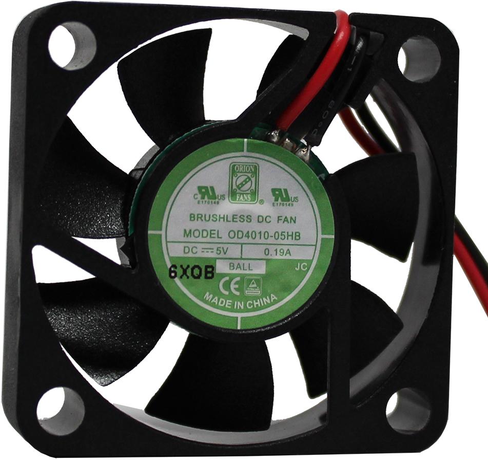 ORION FANS-OD4010-12HSS Blowers and Fans DC Fan Sleeve Bearing 12V 0.1A 1.2W 6000RPM 6.7CFM 25dB Flange Mount