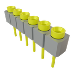 Conn Socket Strip SKT 6 POS 2.54mm Solder ST Top Entry Thru-Hole Tube