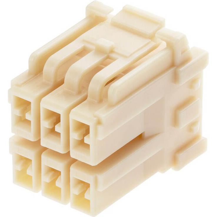 Molex-2122092040 Carcaza de cables discretos de conector Conn Housing RCP 4Power POS 3.3mm Crimp ST Cable Mount Natural Bag