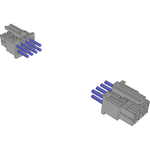 Cable Assembly 0.082m Power to Power 8 to 8 POS SKT-SKT Crimp-Crimp 20AWG