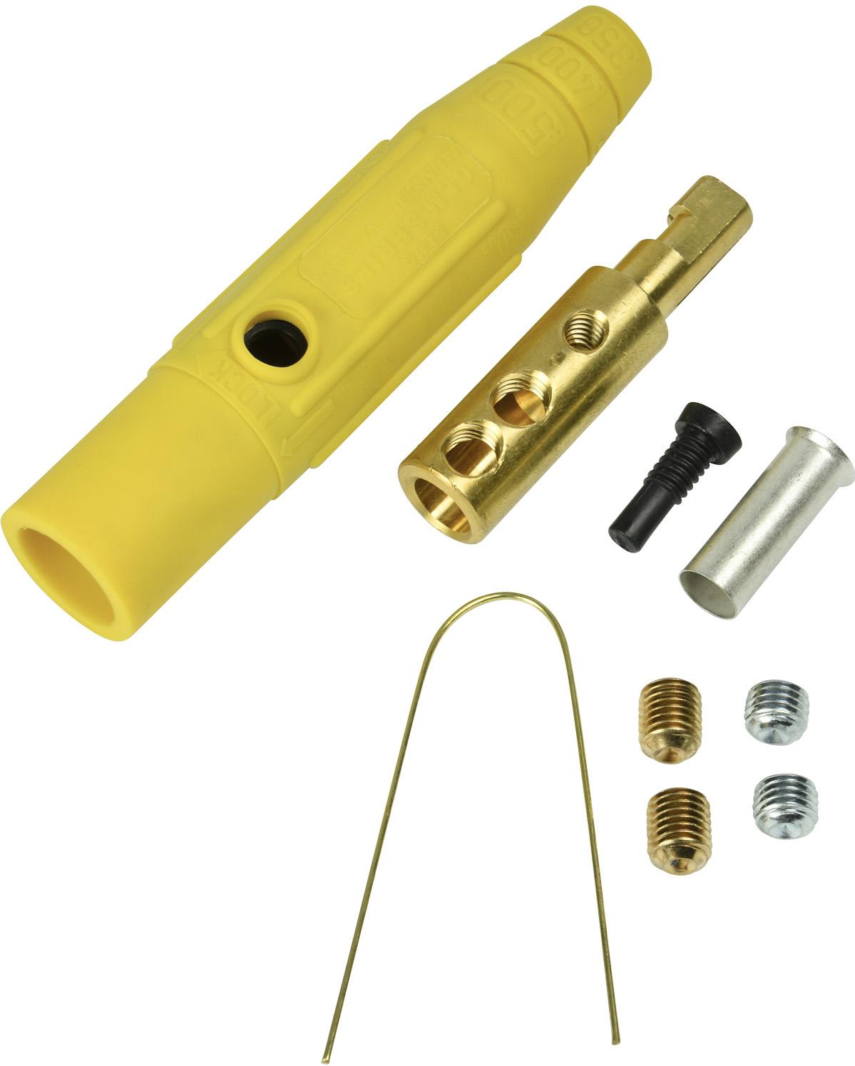 Marinco-CLM2M-H Potencia del conector CLM Series Inline Single Pin Connectors (150A / 600V) #8 - #2 AWG Male - Yellow (H)