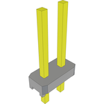 Conn Unshrouded Header HDR 2 POS Solder ST Top Entry Thru-Hole Bulk