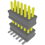 Conn Board Stacker HDR 12 POS 1.27mm Solder ST Top Entry SMD FLEX STACK™ Tube