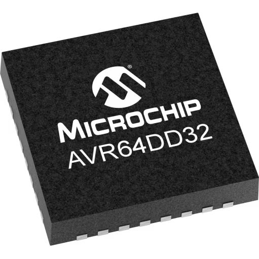 Microchip Technology-AVR64DD32-E/RXBVAO Microcontrollers - MCUs MCU 8-bit AVR RISC 64KB Flash 2.5V/3.3V/5V 32-Pin VQFN EP Tray Automotive AEC-Q100