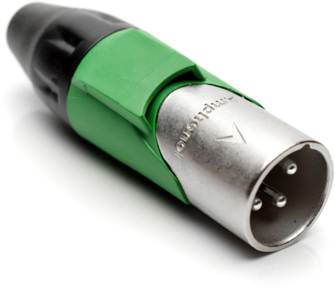 Amphenol-AX3M5M Connector Audio and Video Conn XLR Connector M 3 POS Solder Cup ST Cable Mount 3 Terminal 1 Port Box