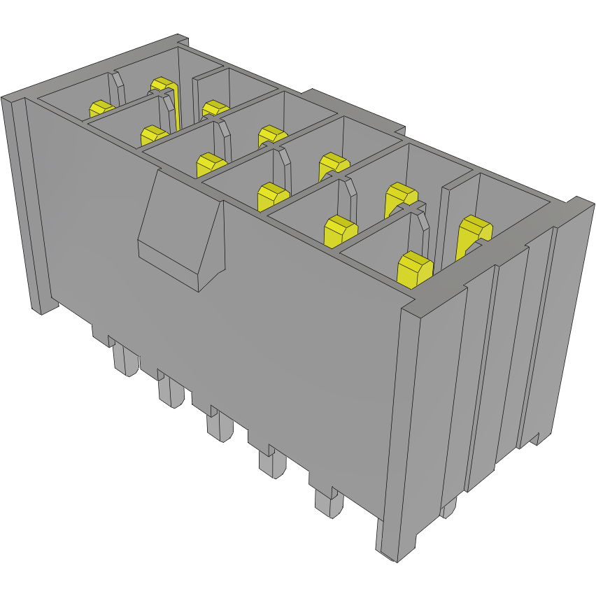Samtec-IPL1-106-01-L-D-K Steckverbinderleisten und Leiterplattenbuchsen Conn Wire to Board HDR 12 POS 2.54mm Solder ST Top Entry Thru-Hole Mini Mate® Tube