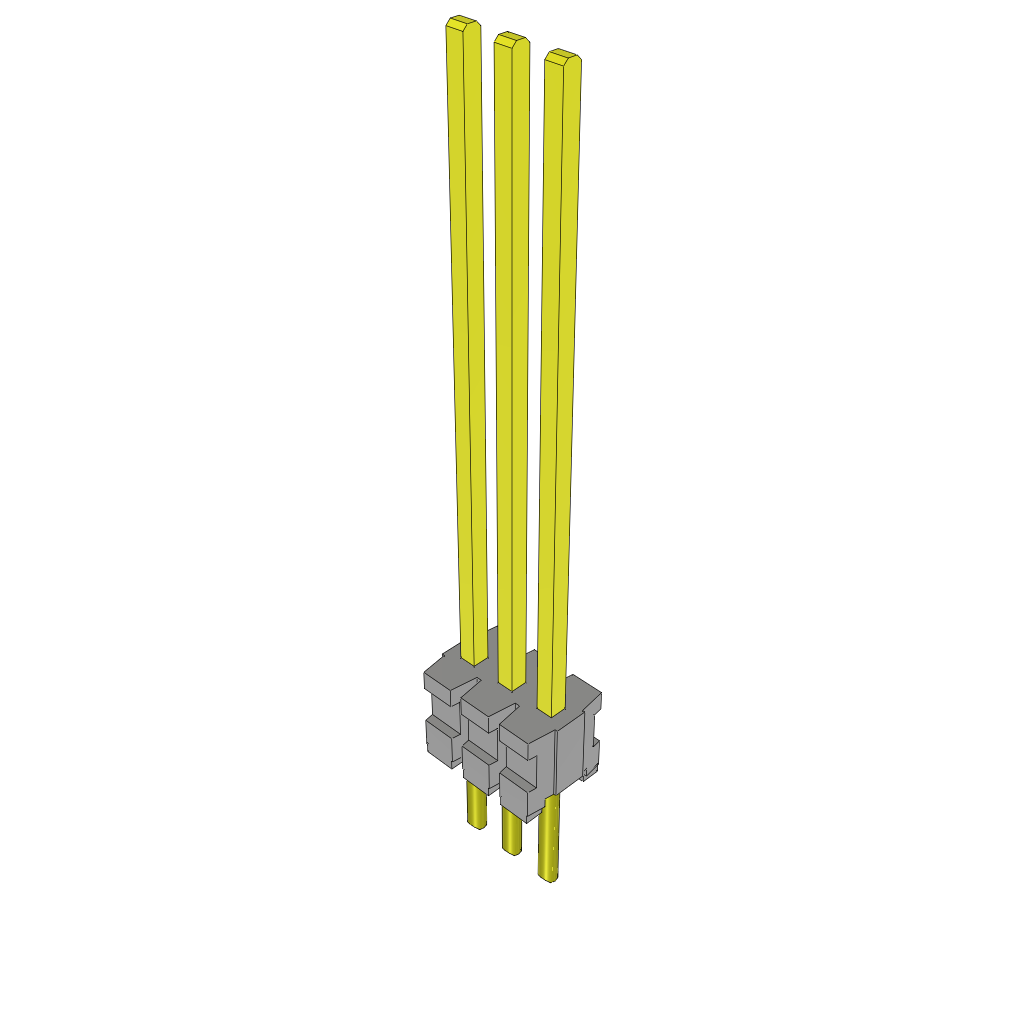 Samtec-TMS-103-60-G-S Embases de raccordement et réceptacles PCB Conn Unshrouded Header HDR 3 POS 1.27mm Solder ST Top Entry Thru-Hole Bulk