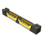 Conn Differential Pair HDR 8Power/64Signal POS 0.635mm Solder ST Edge Mount Tray