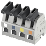 Conn Terminal Block F 4 POS 5mm Spring Clamp RA Cable Mount