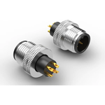 Conn M12 Circular PIN 5 POS Solder Cup ST Cable Mount 5 Terminal 1 Port