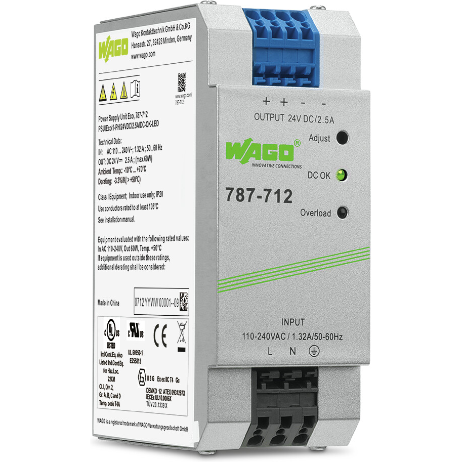 WAGO-787-712 AC-DC-Spannungsversorgung Switched-Mode Power Supply 1-Phase