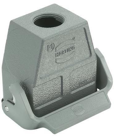 HARTING-19300100756 Schrumpfbalgenadapter Hood 180° 10B Shell Size Powder Die Cast Aluminum Single Lock Han®
