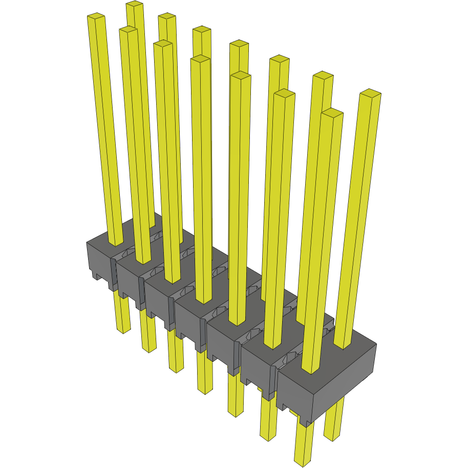 Samtec-MTSW-107-10-L-D-555 Steckverbinderleisten und Leiterplattenbuchsen Conn Unshrouded Header HDR 14 POS 2.54mm Solder ST Top Entry Thru-Hole Bulk
