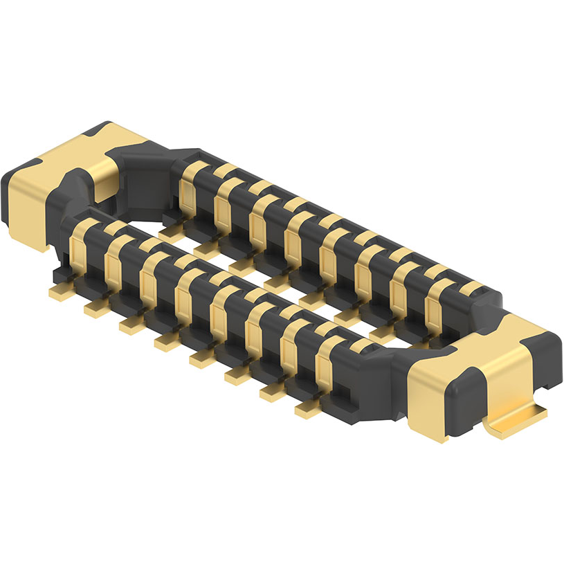 Molex-2033900323 Embases de raccordement et réceptacles PCB Quad-Row Board-to-Board Receptacle, 0.175mm Pitch, 0.60mm Mated Height, 2.00mm Mated Width, 32 Circuits, 2 Reels/Carton