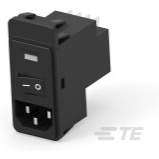 TE Connectivity-8-6609107-7 Spannungsversorgungseingangsmodule Power Entry Module EMI/RFI Filtered M 3 POS (115VAC/230)VACVAC 6A Fuse/Switch ST 1 Port