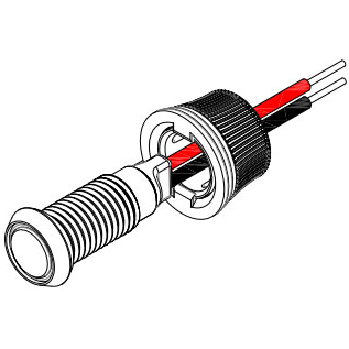 Bivar-PM3-KNGDW12.0 Panel Mount Indicators Uni Color LED Panel Mount Indicator