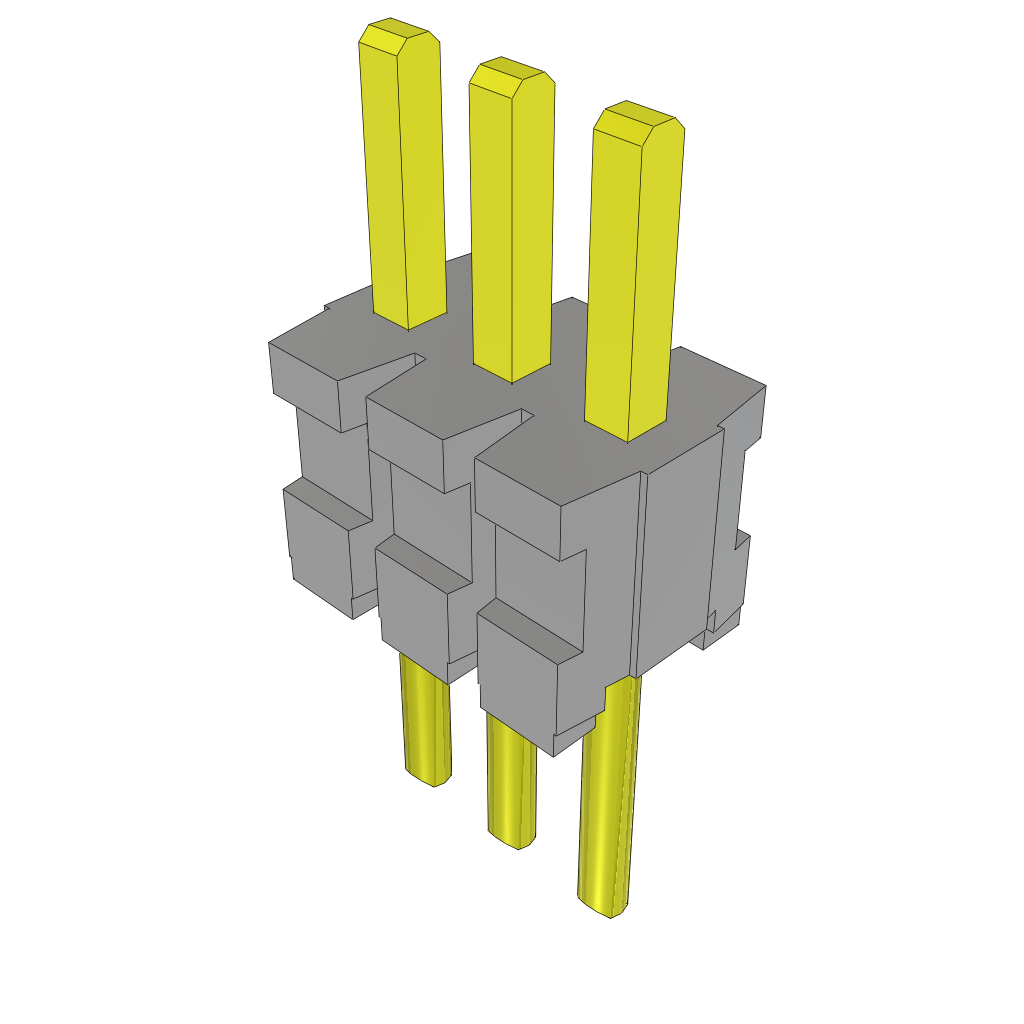 Samtec-TMS-103-02-G-S Steckverbinderleisten und Leiterplattenbuchsen Conn Unshrouded Header HDR 3 POS 1.27mm Solder ST Top Entry Thru-Hole Bulk