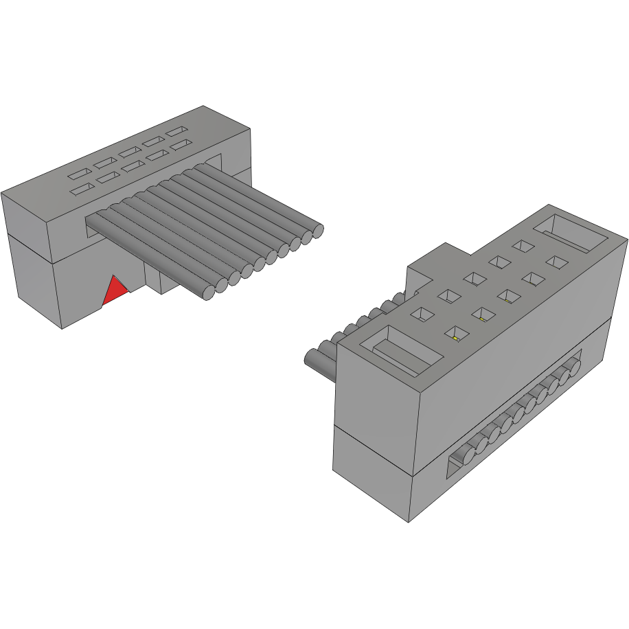 Samtec-FFSD-05-D-40.00-01-N-R Flachband Kabelbaugruppen Cable Assembly 1.016m 30AWG 1.27mm 10 to 10 POS IDC Connector to IDC Connector F-F TIGER EYE™ Bulk