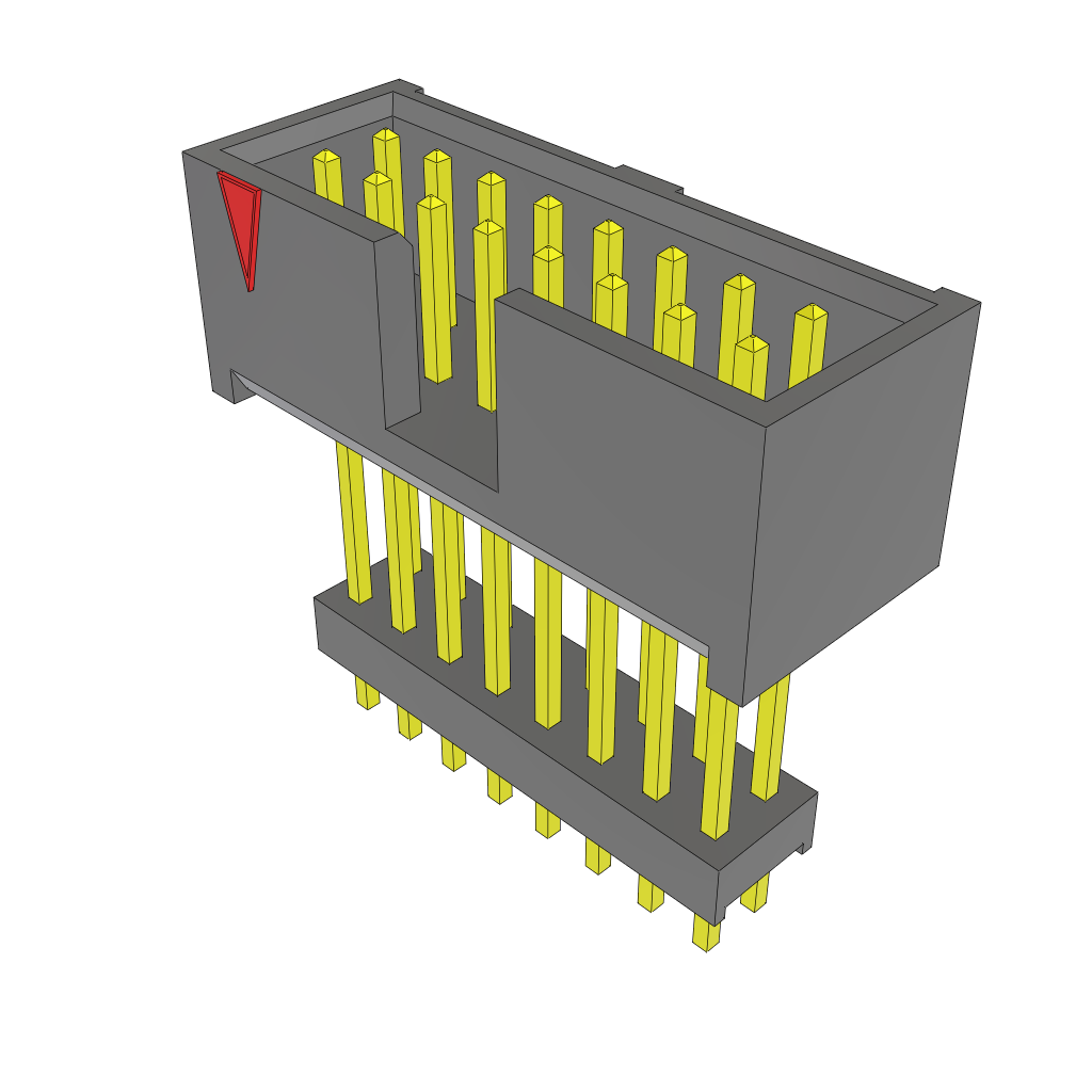 Samtec-ZSS-108-04-G-D-790 Piastre connettori e prese PCB Conn Elevated Shrouded Header HDR 16 POS 2.54mm Solder ST Top Entry Thru-Hole Layer