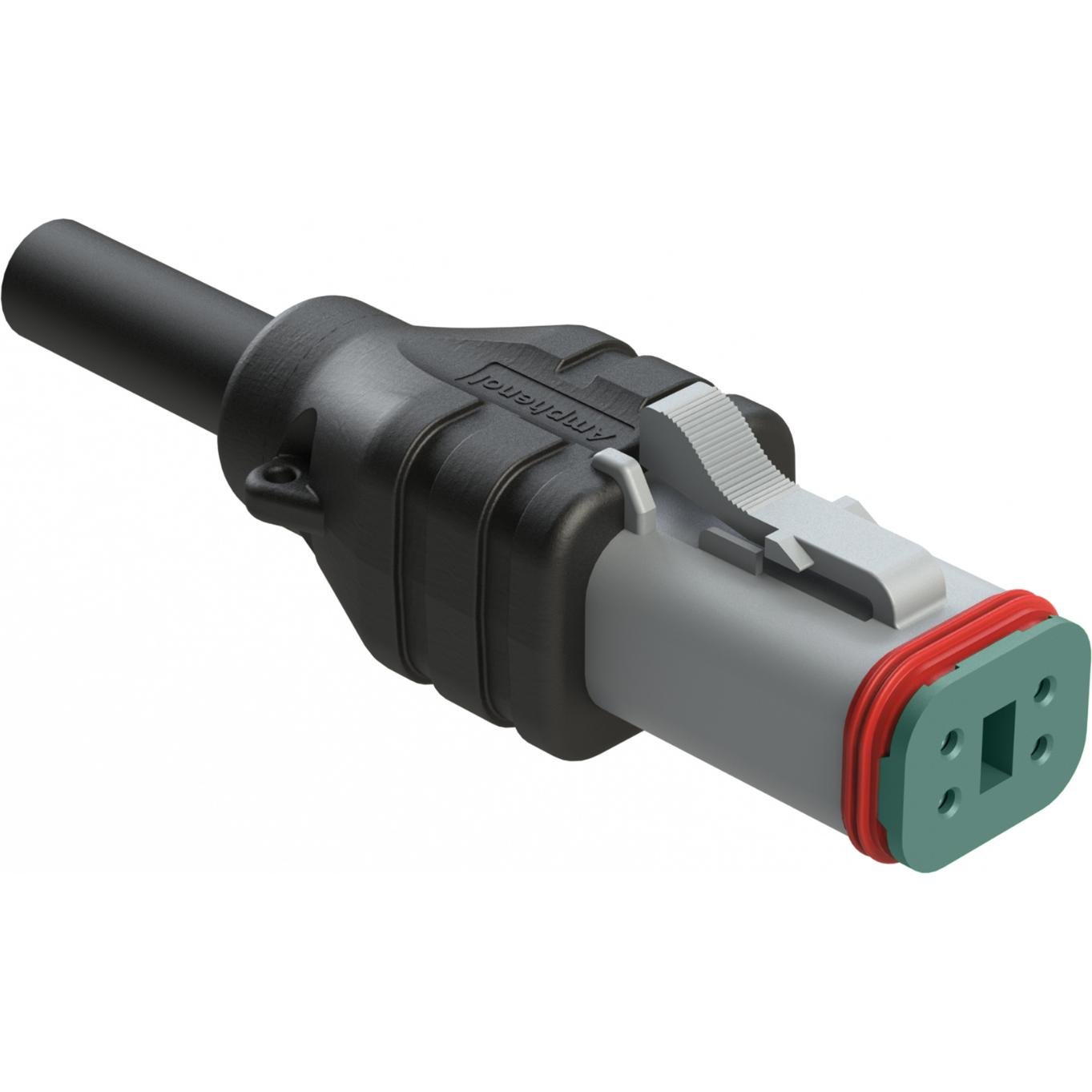 Amphenol-AT06GY-4S-N-TPE-M1 Andere Kabelbaugruppen Cable Assembly Molded 1m 18AWG Wire to Board 4 POS F Box