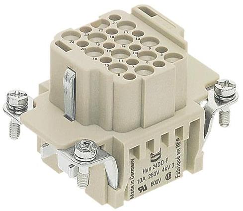 HARTING Technology Group-09160243101 Connector Rectangular Conn Rectangular F 24 POS Crimp ST Panel Mount Bag