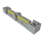 Conn Micro High Speed Socket Strip SKT 104 POS 0.635mm Solder ST Top Entry SMD Tray
