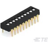 TE Connectivity-ADF10T04 DIP-Schalter Switch DIP OFF ON SPST 10 Flush Slide 0.1A 24VDC PC Pins 2.54mm Thru-Hole Tube