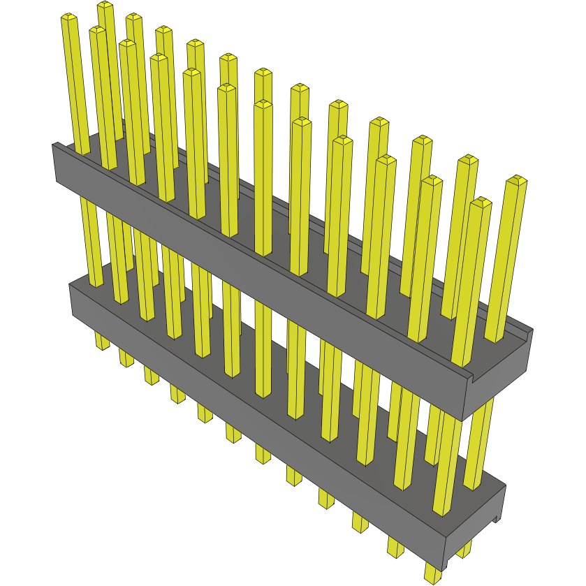 Samtec-DW-12-11-G-D-500 Piastre connettori e prese PCB Conn Board Stacker HDR 24 POS 2.54mm Solder ST Top Entry Thru-Hole Bulk