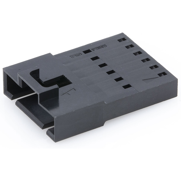 Molex-0701070005 Gaine de câblage de raccordement discret Conn Housing PL 6 POS 2.54mm Crimp ST Cable Mount Black SL™ Bag