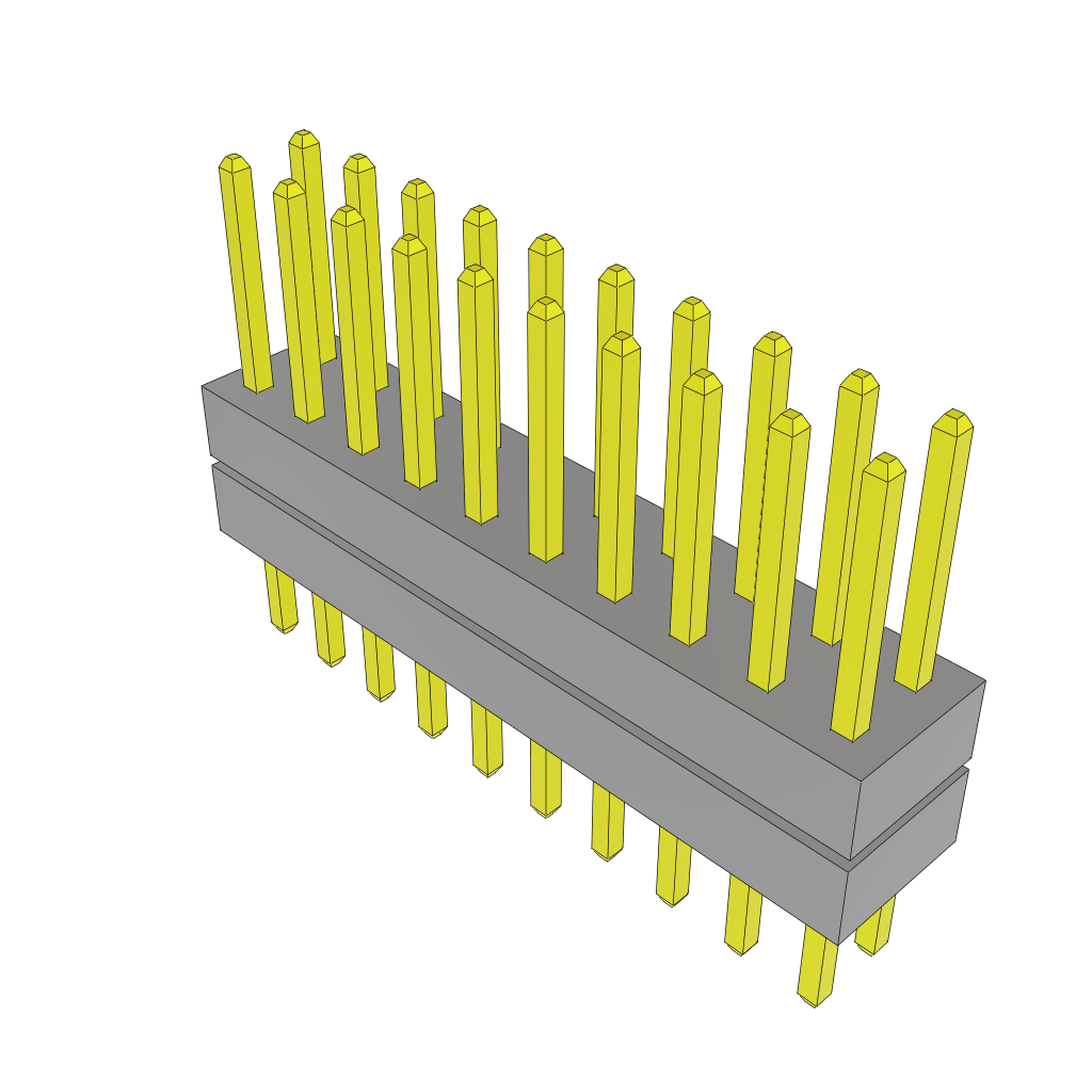 Samtec-TW-10-03-G-D-170-130 连接器插头及 PCB 插座 Conn Board Stacker HDR 20 POS 2mm Solder ST Top Entry Thru-Hole Bulk