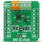 MikroElektronika-MIKROE-4206 数据转换开发电路板和套件 DAC104S085 DAC Click Board mikroSDK IDE