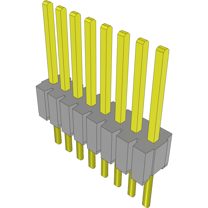 Samtec-HTMS-108-01-G-S Piastre connettori e prese PCB Conn Unshrouded Header HDR 8 POS 1.27mm Solder ST Top Entry Thru-Hole Tube