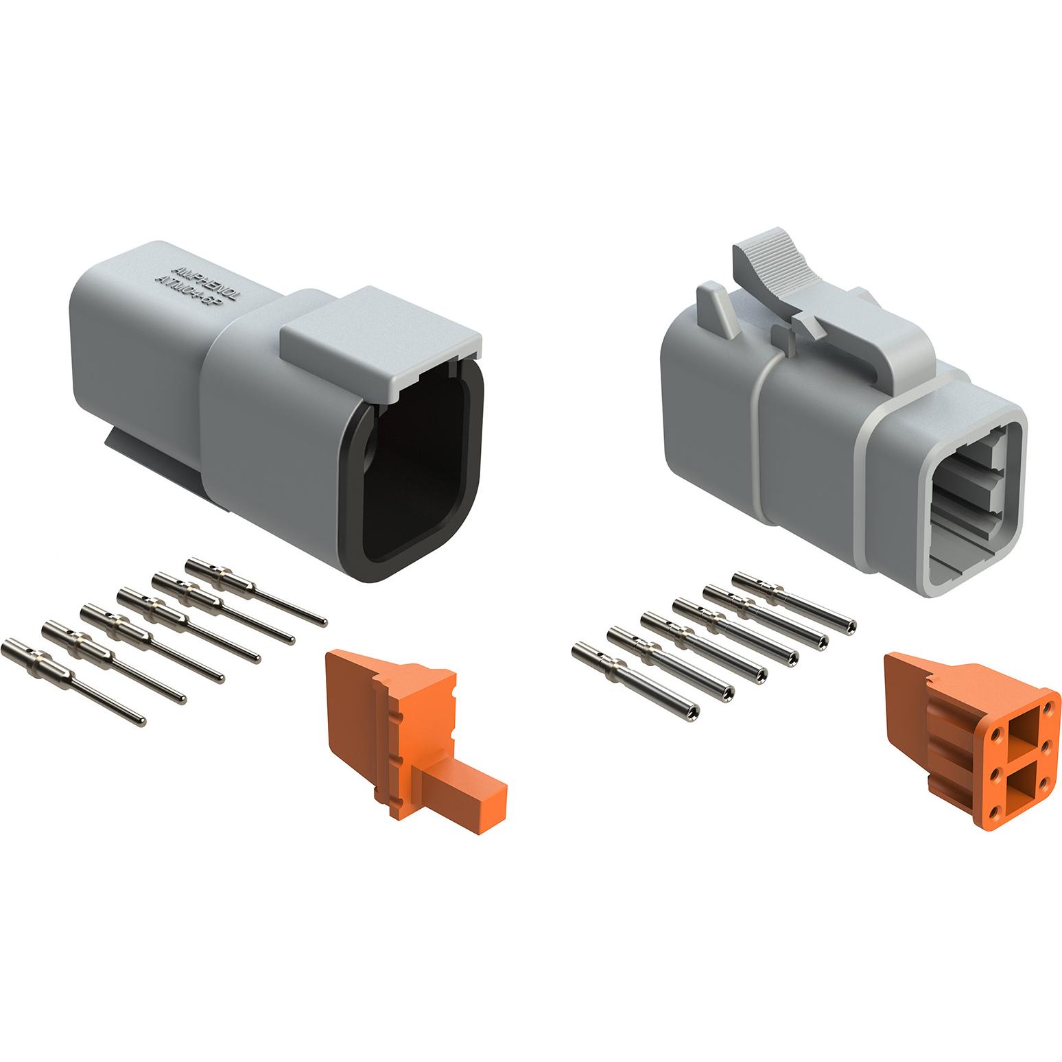 Amphenol-ATM6PS-CKIT 元器件套件 Kit, Atm Series, 6 Position Plug, Receptacle, Contacts, And Wedgelocks