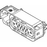 Delphi-15416722 Einzeladersteckverbinder, Gehäuse Conn Housing F 12 POS Crimp ST Cable Mount Gray