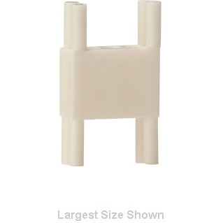 Bivar-RL2-280 Lighting Accessories LED Mount, Vertical, 0.280in., All Rectangular LED, 2 Lead, Rectangular, Molded Nylon, White