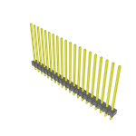 Conn Unshrouded Header HDR 20 POS 2.54mm Solder ST Top Entry Thru-Hole Bulk