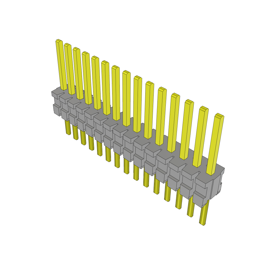 Samtec-TMS-115-52-S-S Steckverbinderleisten und Leiterplattenbuchsen Conn Unshrouded Header HDR 15 POS 1.27mm Solder ST Top Entry Thru-Hole Tube