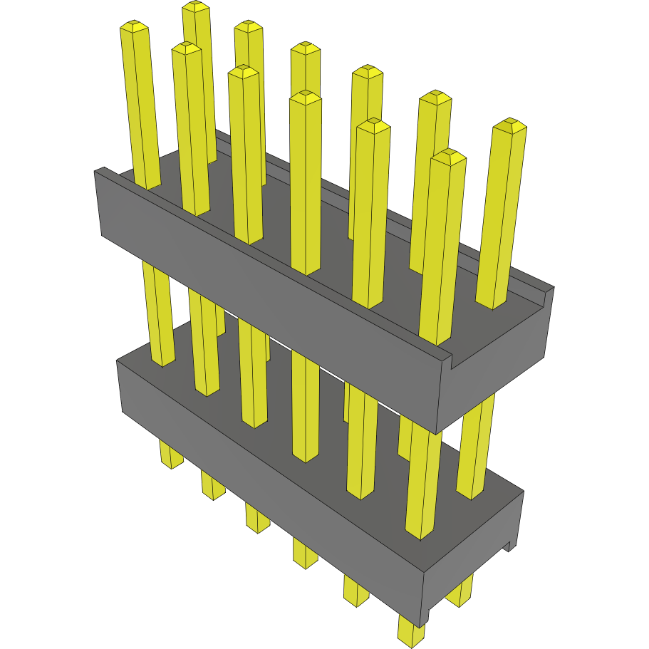 Samtec-DW-06-09-F-D-415 Steckverbinderleisten und Leiterplattenbuchsen Conn Board Stacker HDR 12 POS 2.54mm Solder ST Top Entry Thru-Hole Bulk