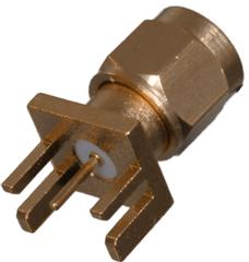Cinch Connectivity Solutions-142-0801-801 Connector RF Conn SMA 0Hz to 18GHz 50Ohm Solder ST Edge Mount PL Gold